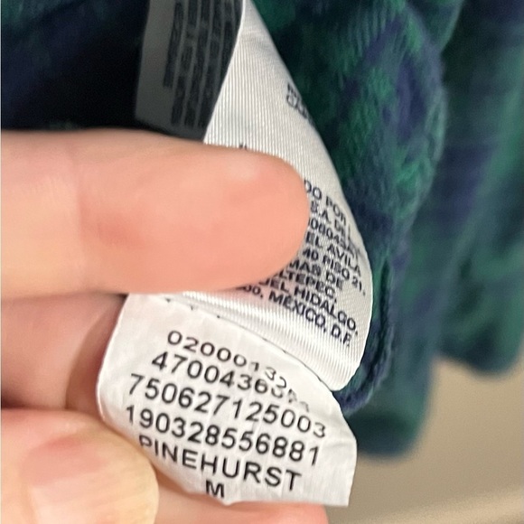 CHAPS Ralph Lauren Brushed Flannel Classic Fit Button Down Shirt Size Medium - Picture 7 of 8